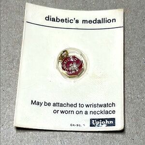 Red Diabetic Medallion